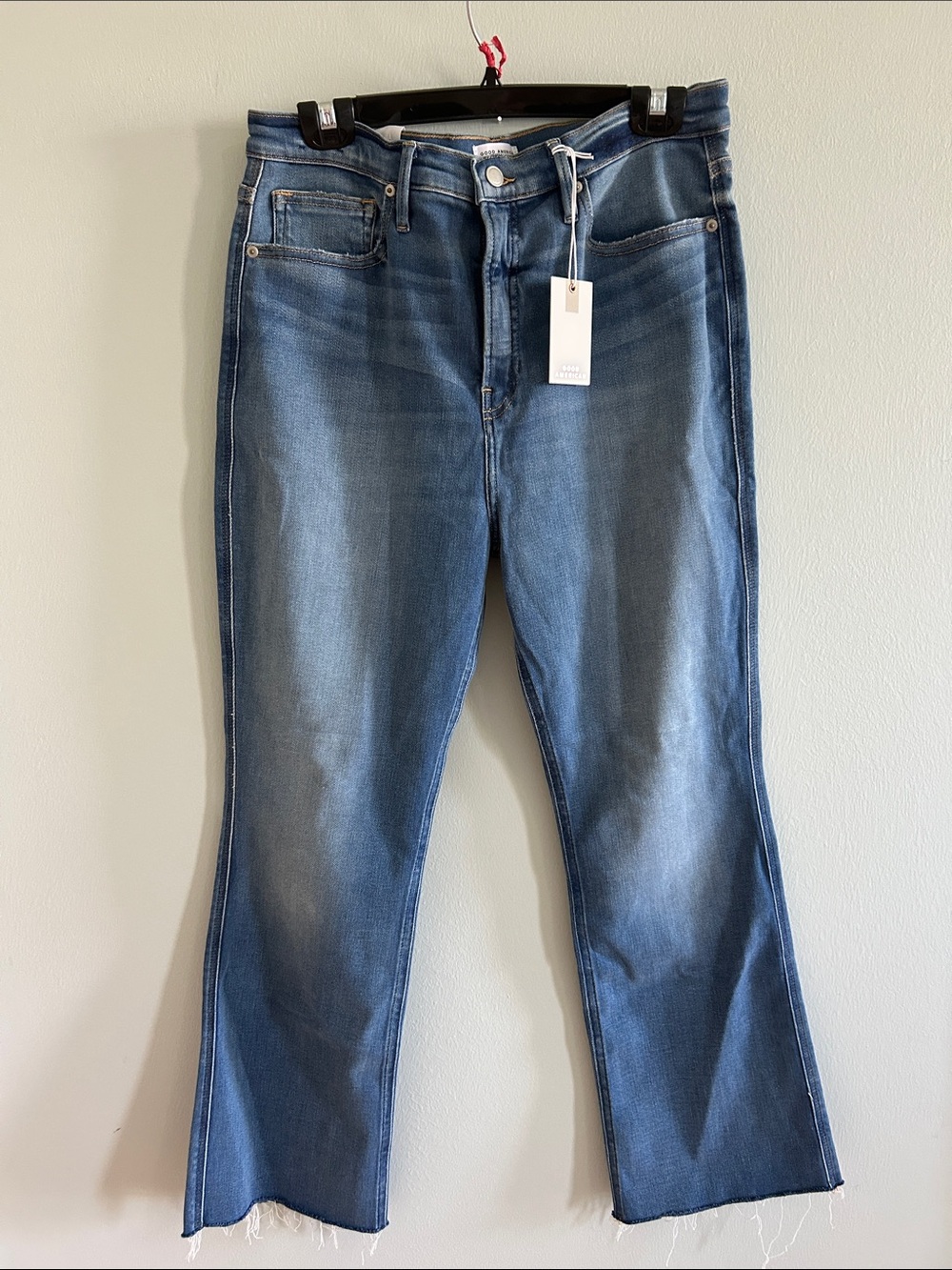 NWT Good American Good Standard Kick Flare Denim